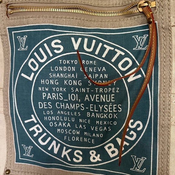 Louis Vuitton Cabas Toile Globe Shopper Blue Limited Edition rare - Picture 4 of 14